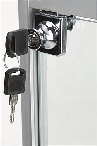 24" Display Case w/ LED Lights, Adjustable Shelves, Locking Hinged Door - Silver 24" Display Case W/ LED Lights, Adjustable Shelves, Locking Hinged Door - Silver -Displays2go Shop sctwrld2s.ra6 preview