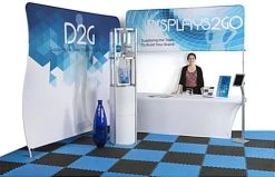 80.25" Portable Round Twist Tower W/Shelves, Top Light, White & Clear Panels - Silver -Displays2go Shop slvtwst2ml.renv preview