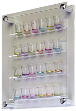 Workshop Series, 24 Shot Glass Display Case For Wall Mount, Side Loading