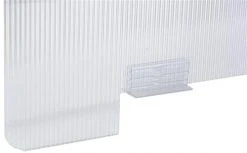 Extended Countertop Sneeze Shield, Polycarbonate, Single Panel - Translucent -Displays2go Shop smsdeecbclr.ra2 preview