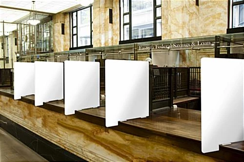 Extended Countertop Sneeze Shield, Coroplast, Single Panel - Opaque White Extended Countertop Sneeze Shield, Coroplast, Single Panel - Opaque White -Displays2go Shop smsdeecbwht.ra6 preview