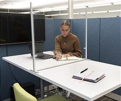 Countertop Sneeze Shield, Acrylic W/ Metal Frame, Adjustable Design - Clear -Displays2go Shop smsdsamb1.ra7 preview