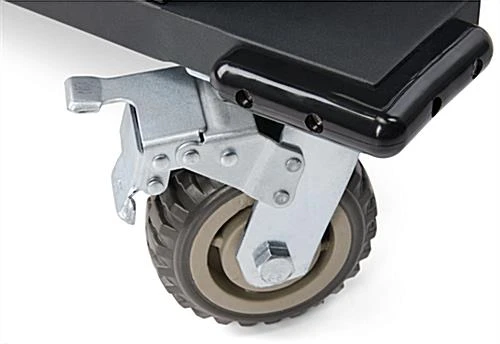 Stanchion Cart for 18 Posts with Locking Casters, Bumpers, Padding - Black Stanchion Cart For 18 Posts With Locking Casters, Bumpers, Padding - Black -Displays2go Shop stct18.ra4 preview