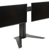 Desktop Dual Monitor Stand For 10"-32” Screens, Adjustable Height - Black