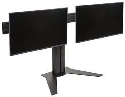 Desktop Dual Monitor Stand For 10"-32” Screens, Adjustable Height - Black