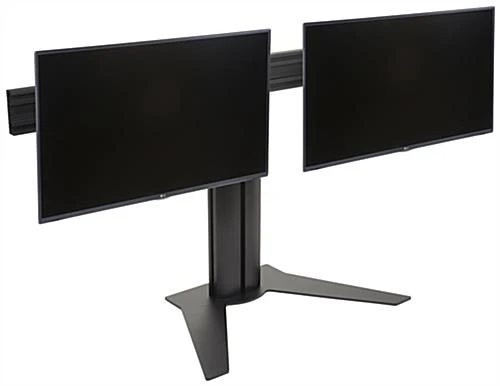 Desktop Dual Monitor Stand for 10"-32” Screens, Adjustable Height - Black Desktop Dual Monitor Stand For 10"-32” Screens, Adjustable Height - Black -Displays2go Shop tblmmd32.rw preview