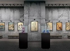 20" Airtight Pedestal Display Case With Locking Lift-Off Top, Ships Assembled - Black -Displays2go Shop tmu40420pdc.ra2 preview