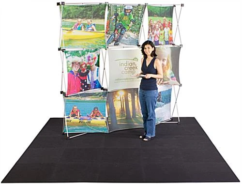 10' x 10' Interlocking Carpeted Foam Mat - Black 10' X 10' Interlocking Carpeted Foam Mat - Black -Displays2go Shop ts10bkec.ra1 preview