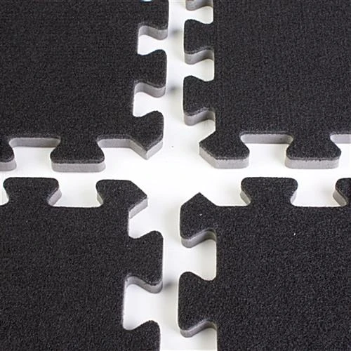 10' x 10' Interlocking Carpeted Foam Mat - Black 10' X 10' Interlocking Carpeted Foam Mat - Black -Displays2go Shop ts10bkec.ra2 preview
