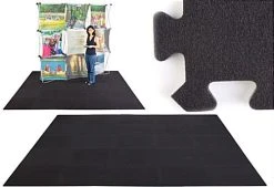 10' X 10' Interlocking Carpeted Foam Mat - Black 3 10' X 10' Interlocking Carpeted Foam Mat - Black -Displays2go Shop ts10bkec.rw preview