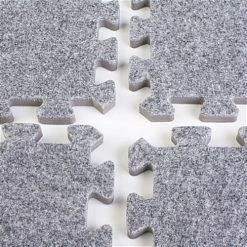 10' X 10' Interlocking Carpeted Foam Mat - Gray