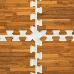 10' X 10' Interlocking Foam Mat - Wood Grain