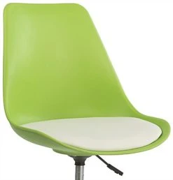 Pub Table Set With 1 Round Table, 2 Adjustable Leatherette Stools - Green & White -Displays2go Shop tsfurnk10.ra4 preview