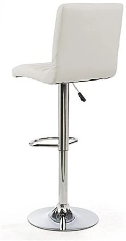 Pub Table Set With 1 Round Cocktail Table, 2 Adjustable Leatherette Stools - White -Displays2go Shop tsfurnk9.ra3 preview