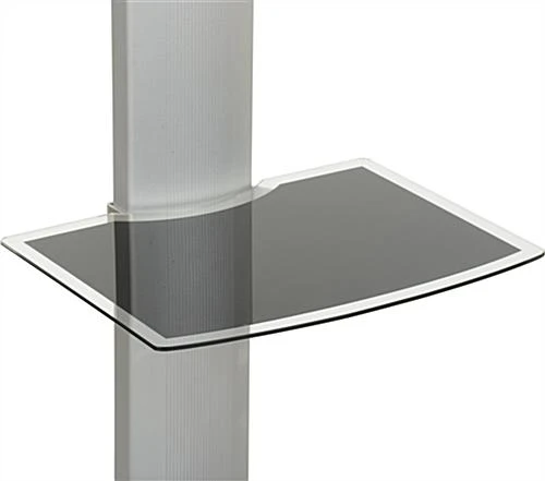 TV Stand with Camera & AV Shelf, Fits Monitors 32”-65”, Height Adjustable TV Stand With Camera & AV Shelf, Fits Monitors 32”-65”, Height Adjustable -Displays2go Shop tvjt225tb2.ra3 preview