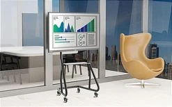 TV Stand W/ Wheels, 60 - 105" Screens, Height Adjustable, AV Shelf - Black -Displays2go Shop tvlm60105.ra9 preview