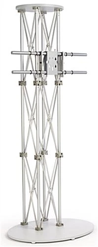 Portable Truss TV Stand Fits Monitors Up To 60", Easy Disassembly, With Case – Silver