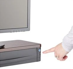 8.4"d UVC Disinfecting Monitor Stand, 3.7" Height - Brown 3 8.4"d UVC Disinfecting Monitor Stand, 3.7" Height - Brown -Displays2go Shop uvcmonmt.newra4 preview