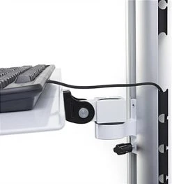 Workstation For Wall, Fits 15”–27” Monitors, Keyboard & Mouse Tray - Silver -Displays2go Shop vmsswwm27.ra4 preview