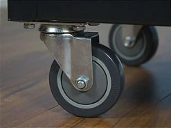 TV Stand With Wheels, Fits Monitors Up To 65", 2 Curved Handles - Black -Displays2go Shop vtilcdav65.ra2 preview