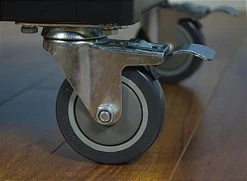 TV Stand With Wheels, Fits Monitors Up To 65", 2 Curved Handles - Black -Displays2go Shop vtilcdav65.ra3 preview