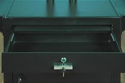 TV Stand With Wheels, Fits Monitors Up To 65", 2 Curved Handles - Black -Displays2go Shop vtilcdav65.ra5 preview