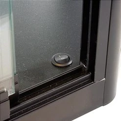 3x3 Wall Mounted Display Case W/Mirror Back & 2 Top LED Lights, Locking - Black -Displays2go Shop wc3912ledb.ra2 preview