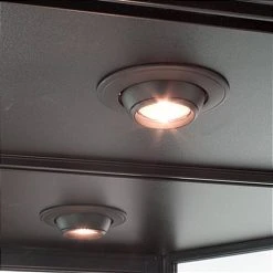 3x3 Wall Mounted Display Case W/Mirror Back & 2 Top LED Lights, Locking - Black -Displays2go Shop wc3912ledb.ra3 preview