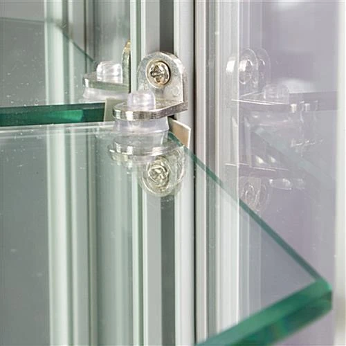 3x3 Wall Mounted Display Case w/Mirror Back & 2 Top LED Lights, Locking - Silver 3x3 Wall Mounted Display Case W/Mirror Back & 2 Top LED Lights, Locking - Silver -Displays2go Shop wc396leds.ra4 preview