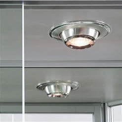 5ft. Wall Mounted Display Case W/4 Top LED Lights & Mirror Back, Locking - Silver -Displays2go Shop wc606leds.ra3 preview