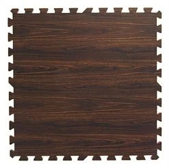 10' X 10' Interlocking Foam Mat – Dark Wood Grain -Displays2go Shop wddkdk.ra2 preview