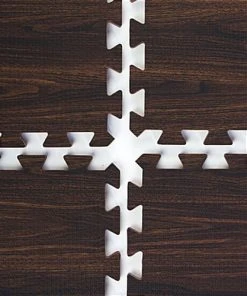 10' X 10' Interlocking Foam Mat – Dark Wood Grain