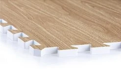 10' X 10' Interlocking Foam Mat – Light Wood Grain -Displays2go Shop wdlglg.ra2 preview