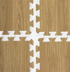 10' X 10' Interlocking Foam Mat – Light Wood Grain