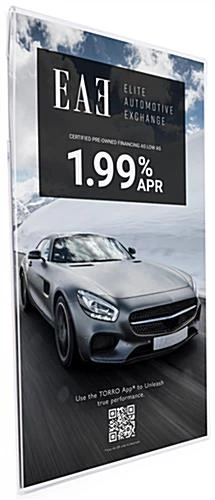 11" X 17" Acrylic Sign Holder - Portrait Graphics Display