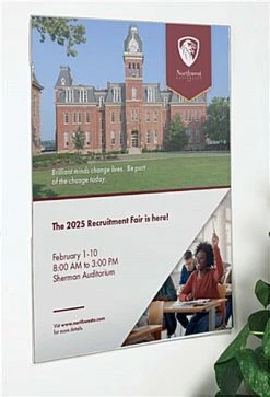 Workshop Series 22 X 28 Acrylic Wall Poster Frame, Side Insert, With Bracket - Clear