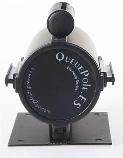 QueuePole.Economy Wall Mounted Retractable 7' Stanchion Belt - Black -Displays2go Shop wmstc25bk1.ra2 preview