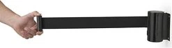 QueuePole.Economy Wall Mounted Retractable 7' Stanchion Belt - Black -Displays2go Shop wmstc25bk1.ra5 preview