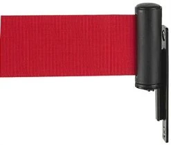 QueuePole.Economy Wall Mounted Retractable 8’ Stanchion Belt – Red -Displays2go Shop wmstc25rd1.ra5 . preview