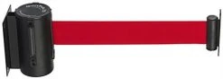 QueuePole.Economy Wall Mounted Retractable 8’ Stanchion Belt – Red