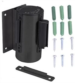 QueuePole.Economy Wall Mounted Retractable 8’ Stanchion Belt – Red -Displays2go Shop wmstc25rd1.ra8 preview