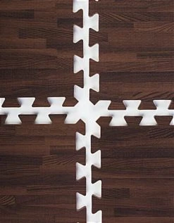 10’ X 10’ Interlocking Foam Mats, Set Of 26 Flooring Tiles - Cherry Wood Grain