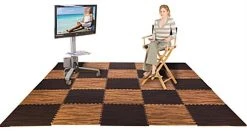 10’ X 10’ Interlocking Foam Mats, 26 Flooring Tiles - Cherry & Dark Oak Wood Grain 3 10’ X 10’ Interlocking Foam Mats, 26 Flooring Tiles - Cherry & Dark Oak Wood Grain -Displays2go Shop wommchdo rw preview