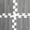 10’ X 10’ Interlocking Foam Mats, Set Of 26 Flooring Tiles - Gray Wood Grain