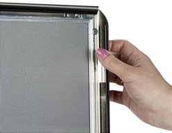 8.5 X 11 Sign Holder For Wall Mount Or Tabletop Use, Snap Open, Aluminum - Black 6 8.5 X 11 Sign Holder For Wall Mount Or Tabletop Use, Snap Open, Aluminum - Black -Displays2go Shop wsnf8511bk ra7 preview