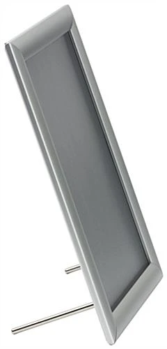 8.5 x 11 Sign Holder for Wall Mount or Tabletop Use, Snap Open, Aluminum - Silver 8.5 X 11 Sign Holder For Wall Mount Or Tabletop Use, Snap Open, Aluminum - Silver -Displays2go Shop wsnf8511sv.ra preview