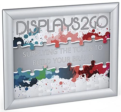 8.5 x 11 Sign Holder for Wall Mount or Tabletop Use, Snap Open, Aluminum - Silver 8.5 X 11 Sign Holder For Wall Mount Or Tabletop Use, Snap Open, Aluminum - Silver -Displays2go Shop wsnf8511sv ra1 preview