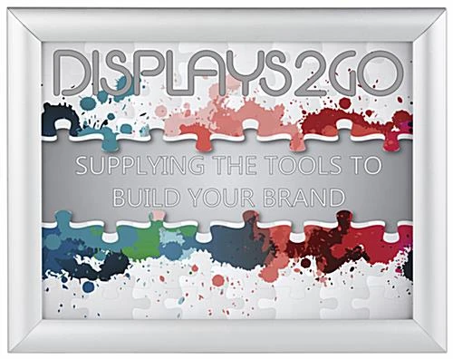 8.5 x 11 Sign Holder for Wall Mount or Tabletop Use, Snap Open, Aluminum - Silver 8.5 X 11 Sign Holder For Wall Mount Or Tabletop Use, Snap Open, Aluminum - Silver -Displays2go Shop wsnf8511sv ra3 preview