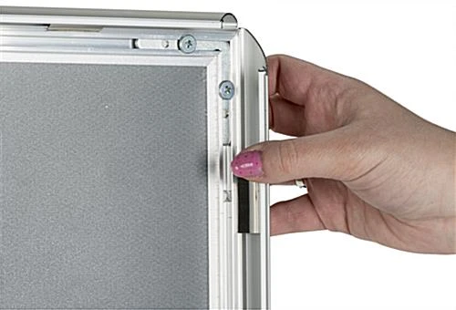 8.5 x 11 Sign Holder for Wall Mount or Tabletop Use, Snap Open, Aluminum - Silver 8.5 X 11 Sign Holder For Wall Mount Or Tabletop Use, Snap Open, Aluminum - Silver -Displays2go Shop wsnf8511sv ra7 preview