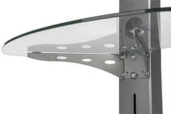 TV Stand For Floor With Adjustable Glass Shelf, Fits Monitors 25 - 52-Inch - Silver -Displays2go Shop wxntvgbr.ra4 preview